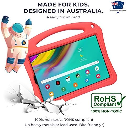 חליפת חלל Bam Bam [מקרה מחוספס לילדים] עבור Samsung Galaxy Tab S5E 10.5 | תוכנן באוסטרליה, לילדים | מחזיק